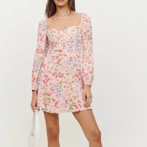 Reformation Floral Mochi Ling Sleeve Dress in Esmee Size 6